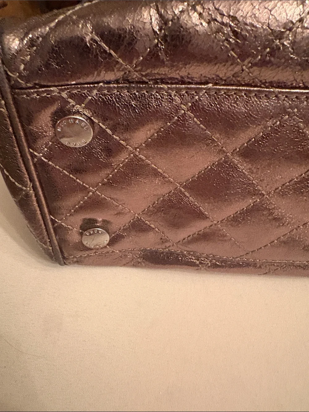 Michael Kors quilted metallic